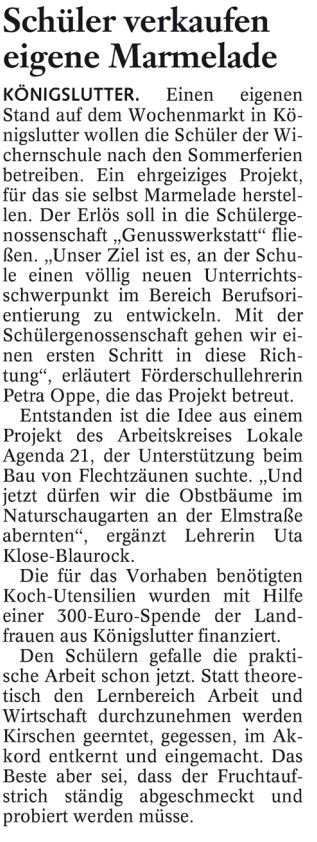 Braunschweiger Zeitung erschienen am 26.06.2012