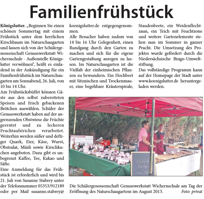 Helmstedter Sonntag 20.07.2014